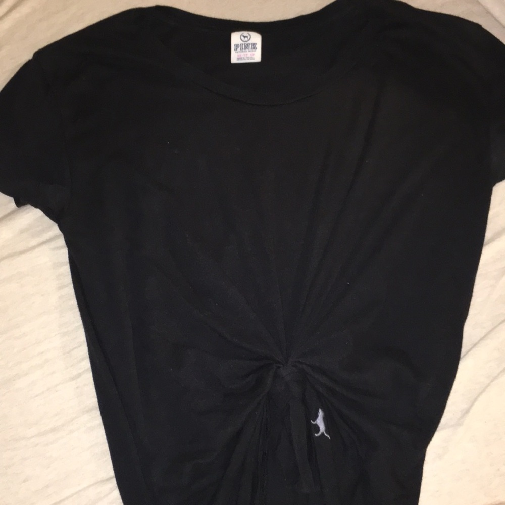 PINK oversized black comfy tee